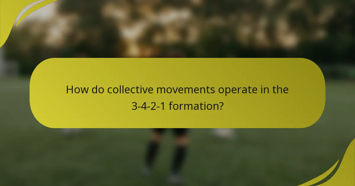 How do collective movements operate in the 3-4-2-1 formation?