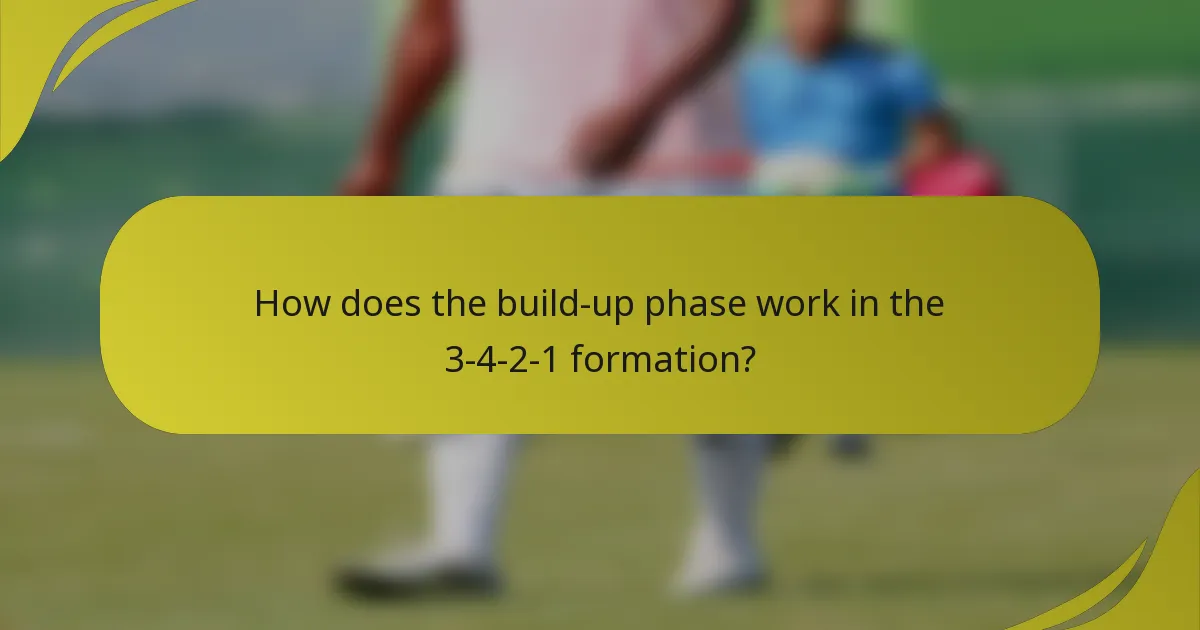 How does the build-up phase work in the 3-4-2-1 formation?