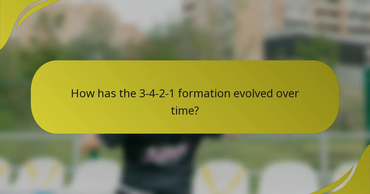 How has the 3-4-2-1 formation evolved over time?
