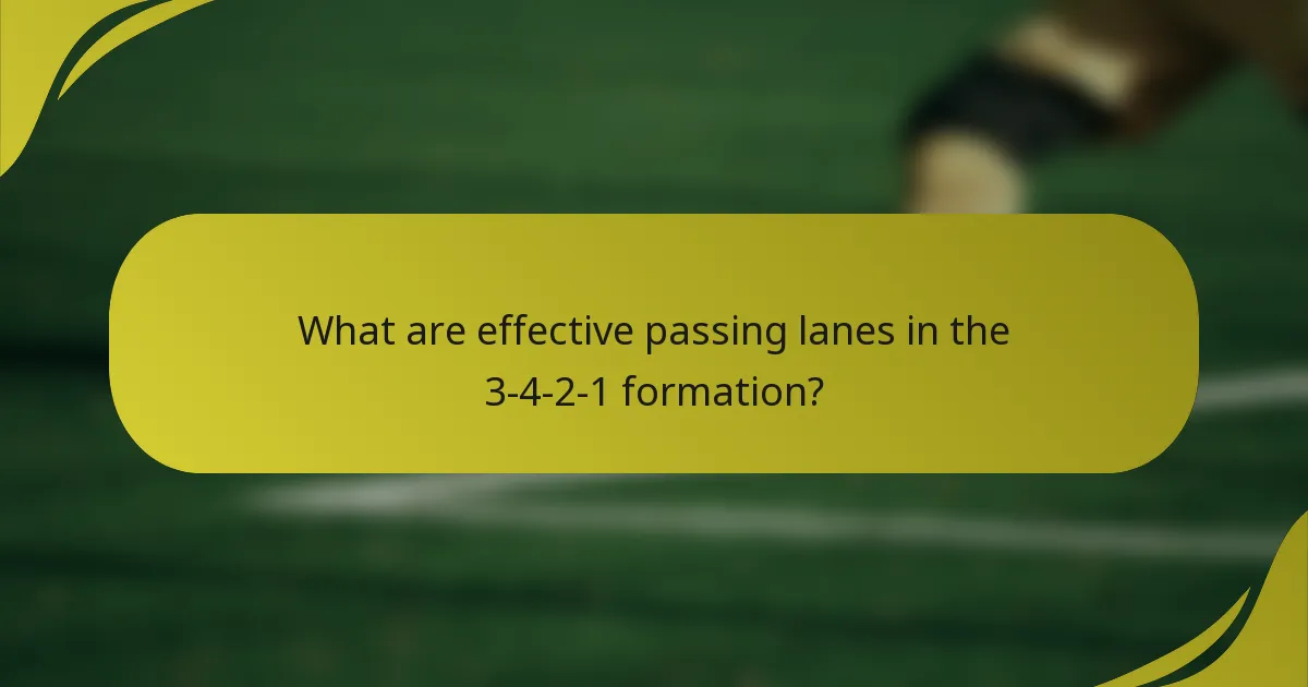 What are effective passing lanes in the 3-4-2-1 formation?